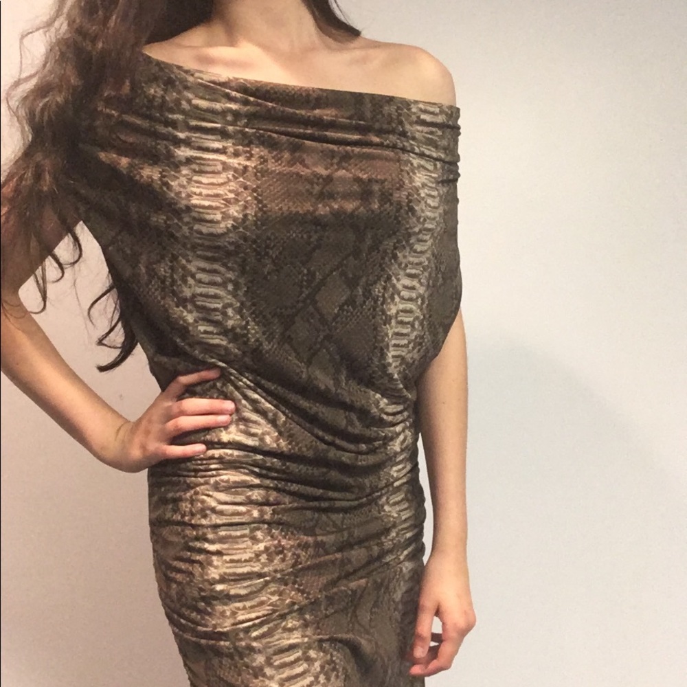 Michael Kors bodycon snakeskin pattern dress